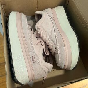 UGG platform pink sneakers